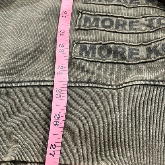 The Kooples Olive Green Crewneck Sweatshirt w/printed Patchwork Detail Large NWT - Picture 7 of 10